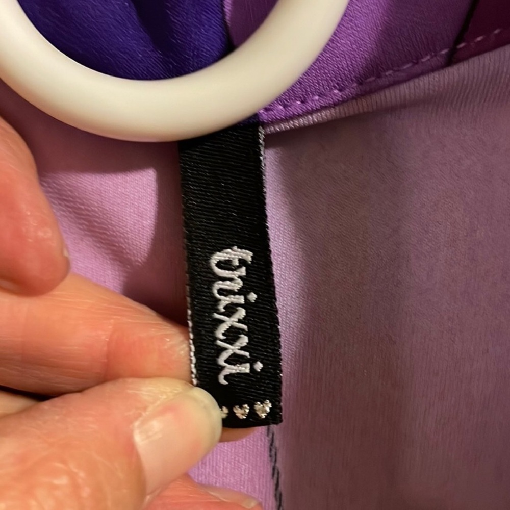 Geometric Purple Patterned Mini Dress - Picture 2 of 2